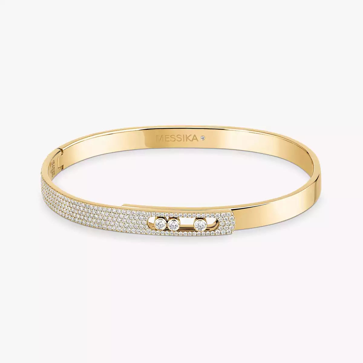 [Clara Jewely]Move Noa Rose Gold Pav茅 Diamond Bangle Bracelet