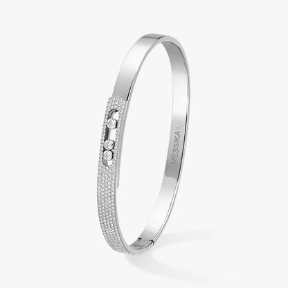 [Clara Jewely]Move Noa Rose Gold Pav茅 Diamond Bangle Bracelet