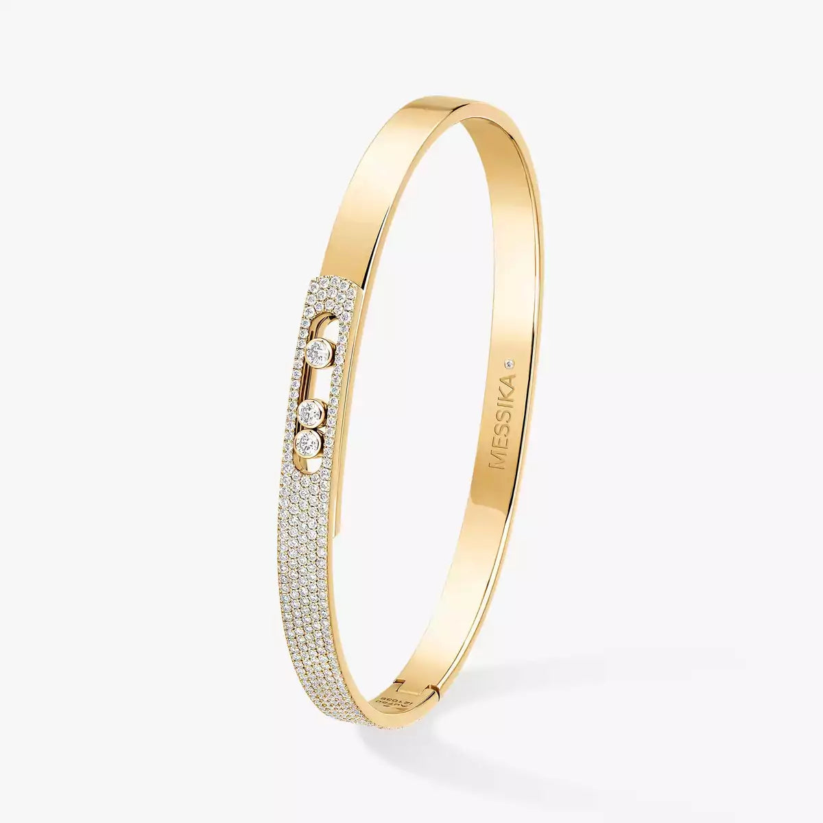 [Clara Jewely]Move Noa Rose Gold Pav茅 Diamond Bangle Bracelet