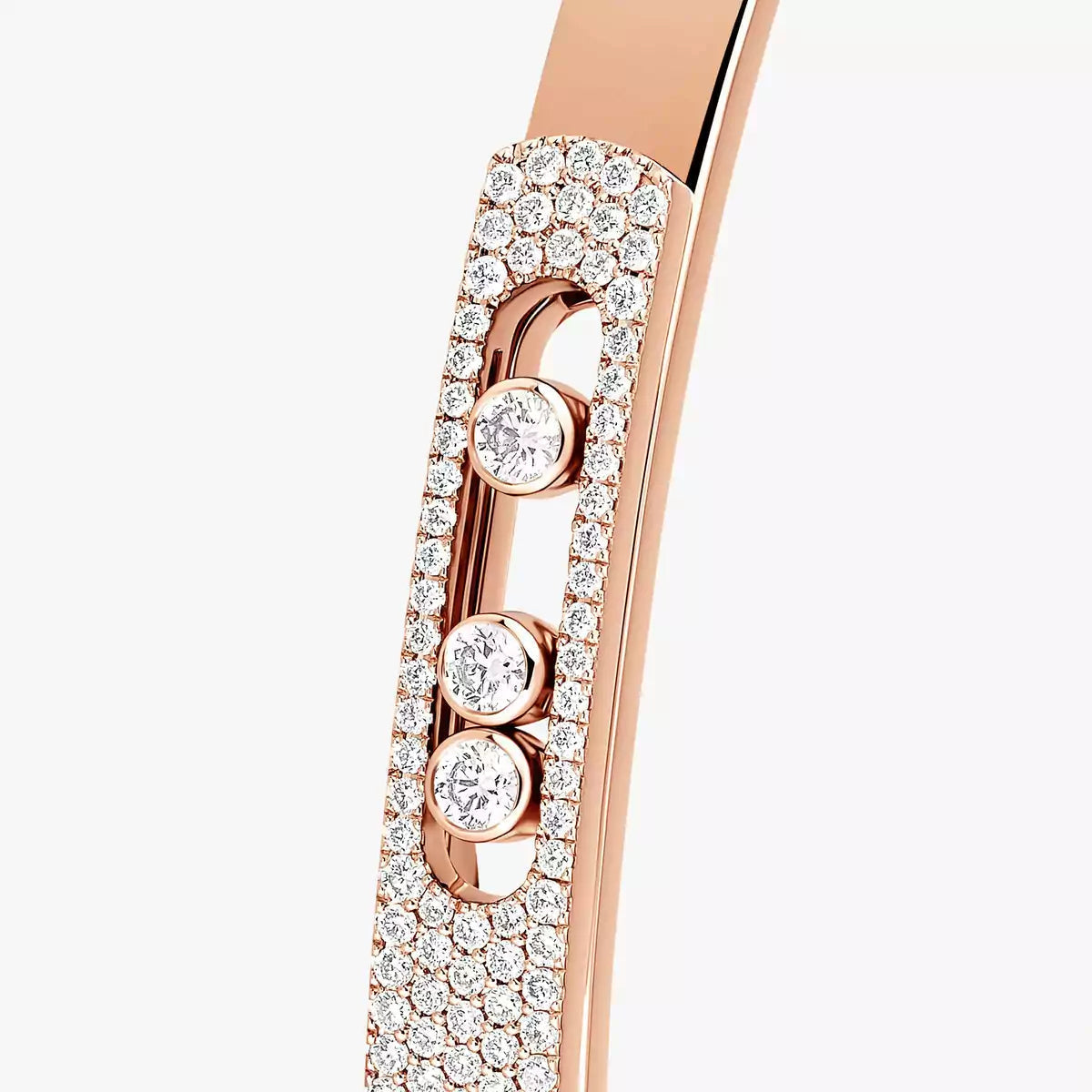 [Clara Jewely]Move Noa Rose Gold Pav茅 Diamond Bangle Bracelet