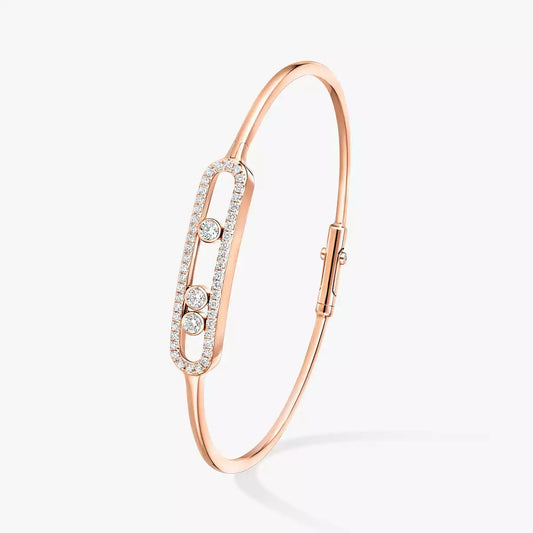 [Clara Jewely]Move Pav茅 Diamond Bangle Bracelet M