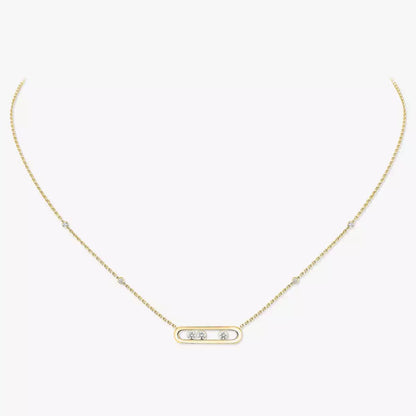 [Clara Jewely] Baby Move Gold Diamond Necklace
