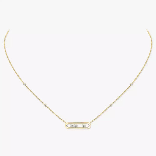 [Clara Jewely] Baby Move Gold Diamond Necklace