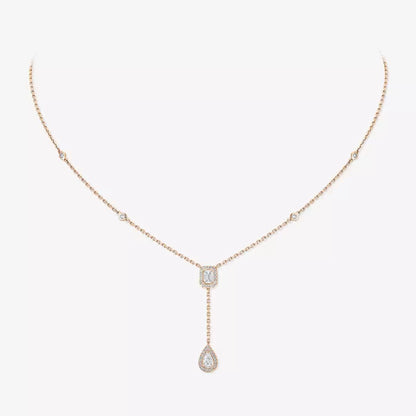 [Clara Jewely]Gold Diamond Tie Necklace
