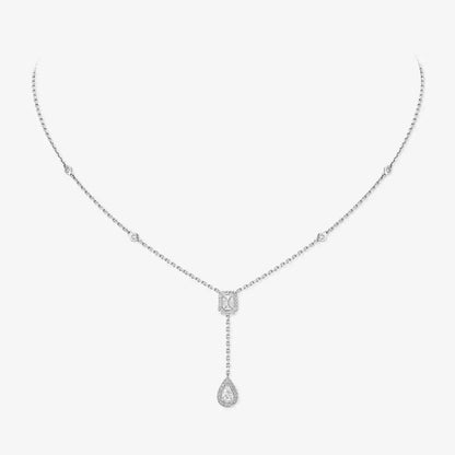 [Clara Jewely]Gold Diamond Tie Necklace
