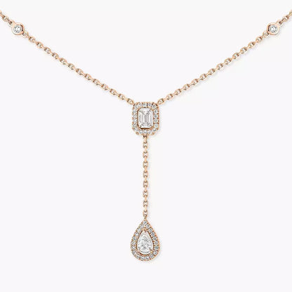 [Clara Jewely]Gold Diamond Tie Necklace