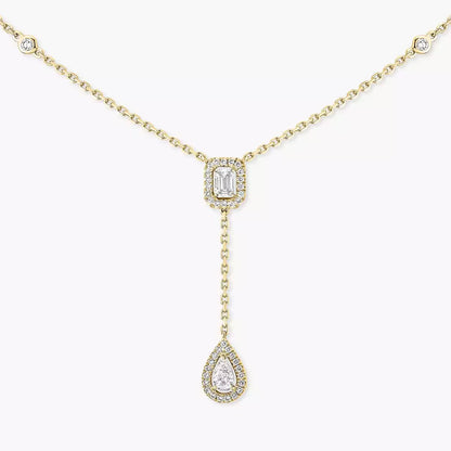[Clara Jewely]Gold Diamond Tie Necklace