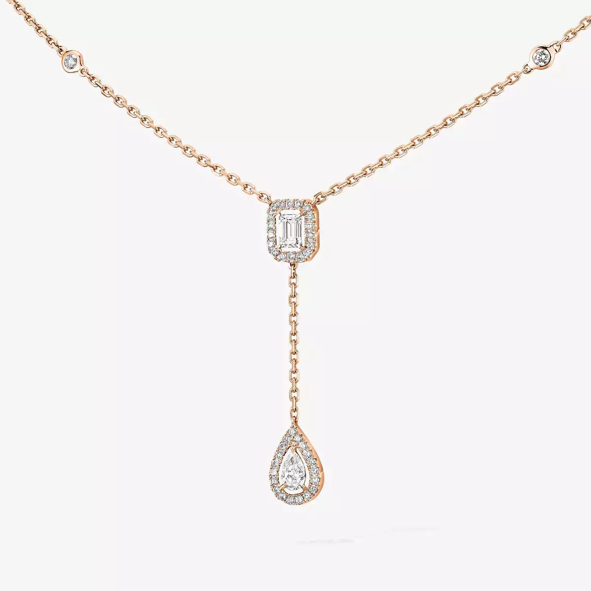 [Clara Jewely]Gold Diamond Tie Necklace