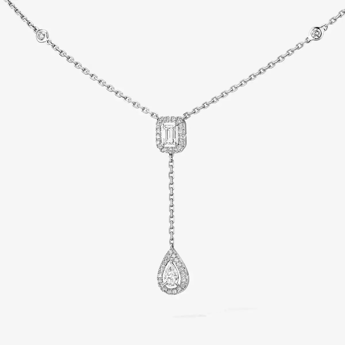 [Clara Jewely]Gold Diamond Tie Necklace