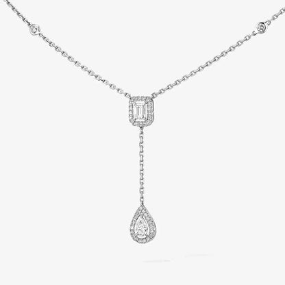 [Clara Jewely]Gold Diamond Tie Necklace