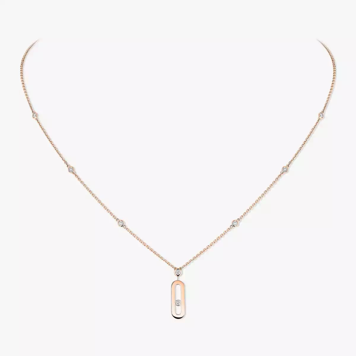 [Clara Jewely] Move Uno Gold Diamond Long Necklace