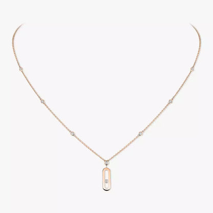 [Clara Jewely] Move Uno Gold Diamond Long Necklace
