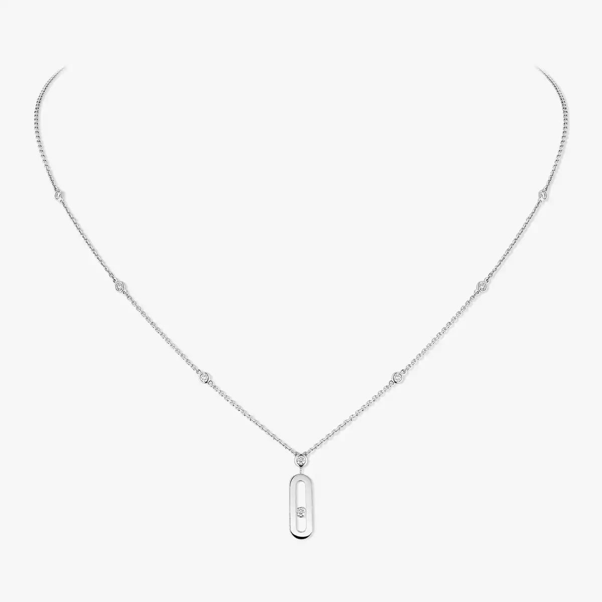 [Clara Jewely] Move Uno Gold Diamond Long Necklace