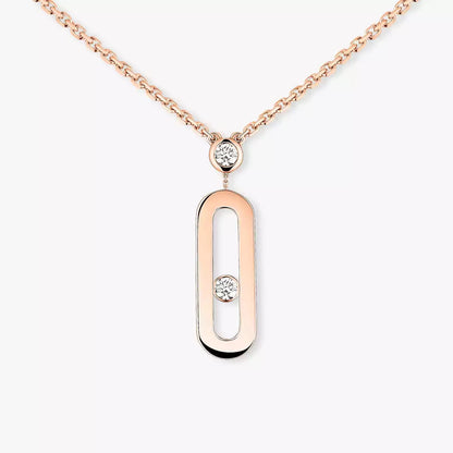 [Clara Jewely] Move Uno Gold Diamond Long Necklace