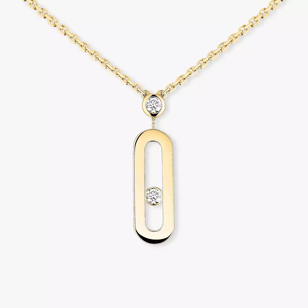 [Clara Jewely] Move Uno Gold Diamond Long Necklace