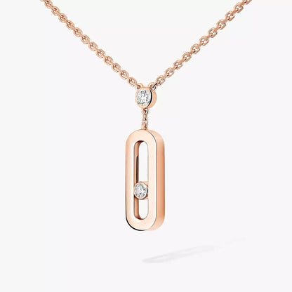 [Clara Jewely] Move Uno Gold Diamond Long Necklace