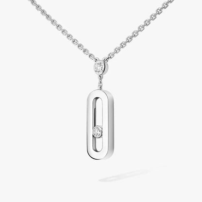 [Clara Jewely] Move Uno Gold Diamond Long Necklace