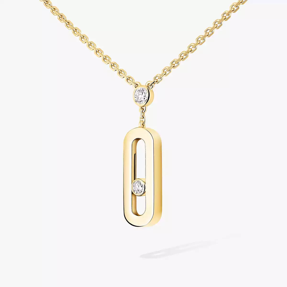 [Clara Jewely] Move Uno Gold Diamond Long Necklace