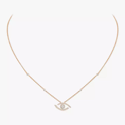 [Clara Jewely]Pave_ Diamond Necklace Lucky Eye