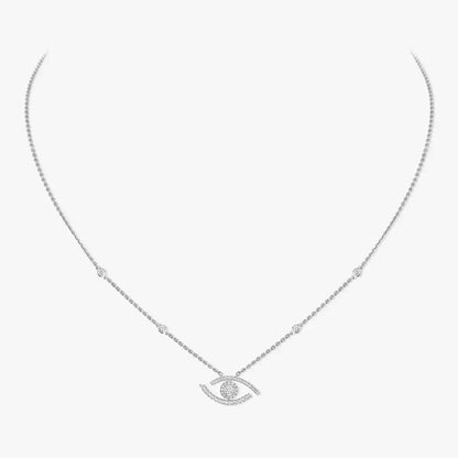 [Clara Jewely]Pave_ Diamond Necklace Lucky Eye