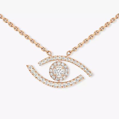 [Clara Jewely]Pave_ Diamond Necklace Lucky Eye