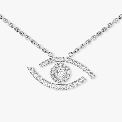 [Clara Jewely]Pave_ Diamond Necklace Lucky Eye