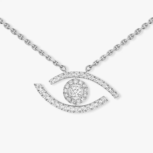 [Clara Jewely]Pave_ Diamond Necklace Lucky Eye