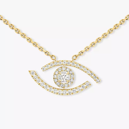 [Clara Jewely]Pave_ Diamond Necklace Lucky Eye