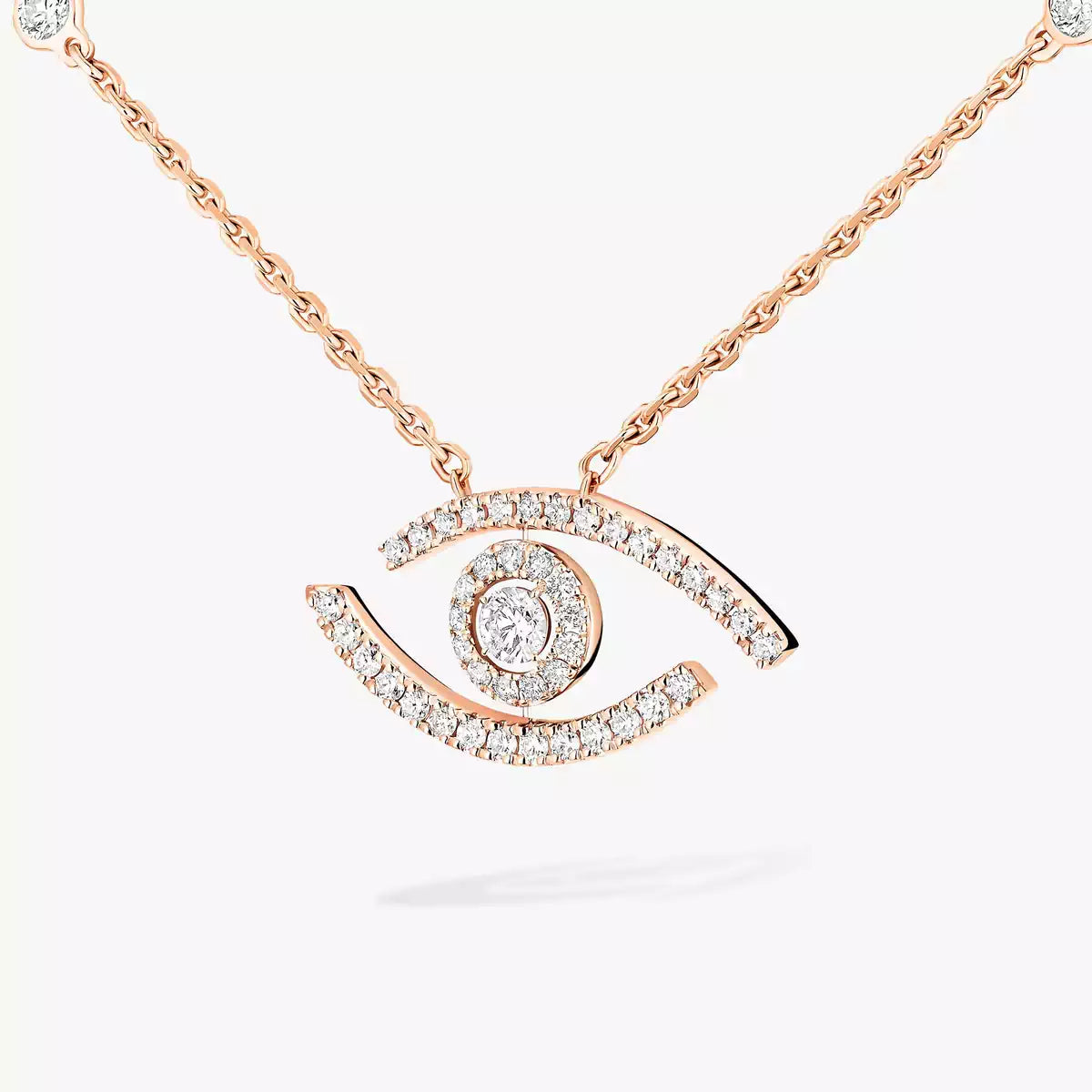 [Clara Jewely]Pave_ Diamond Necklace Lucky Eye