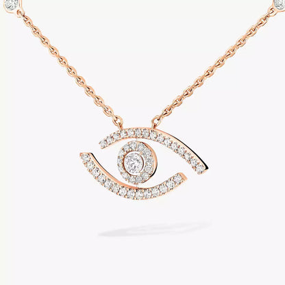 [Clara Jewely]Pave_ Diamond Necklace Lucky Eye