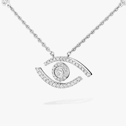 [Clara Jewely]Pave_ Diamond Necklace Lucky Eye