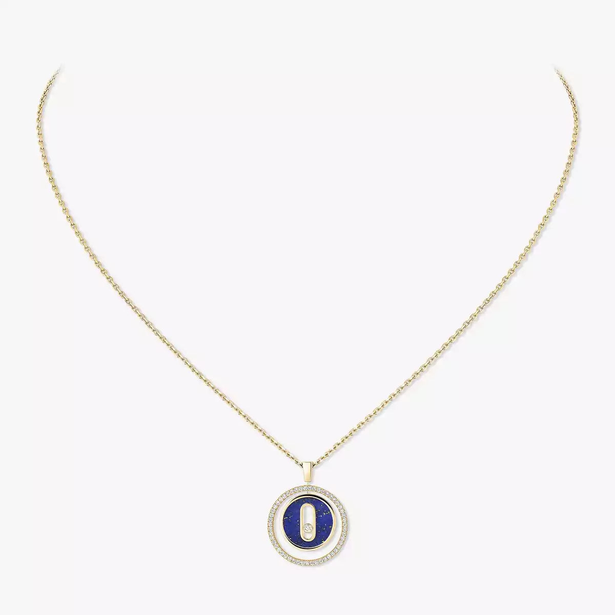 [Clara Jewely]Lucky Move Diamond Necklace in Rose Gold and White Mother-of-Pearl