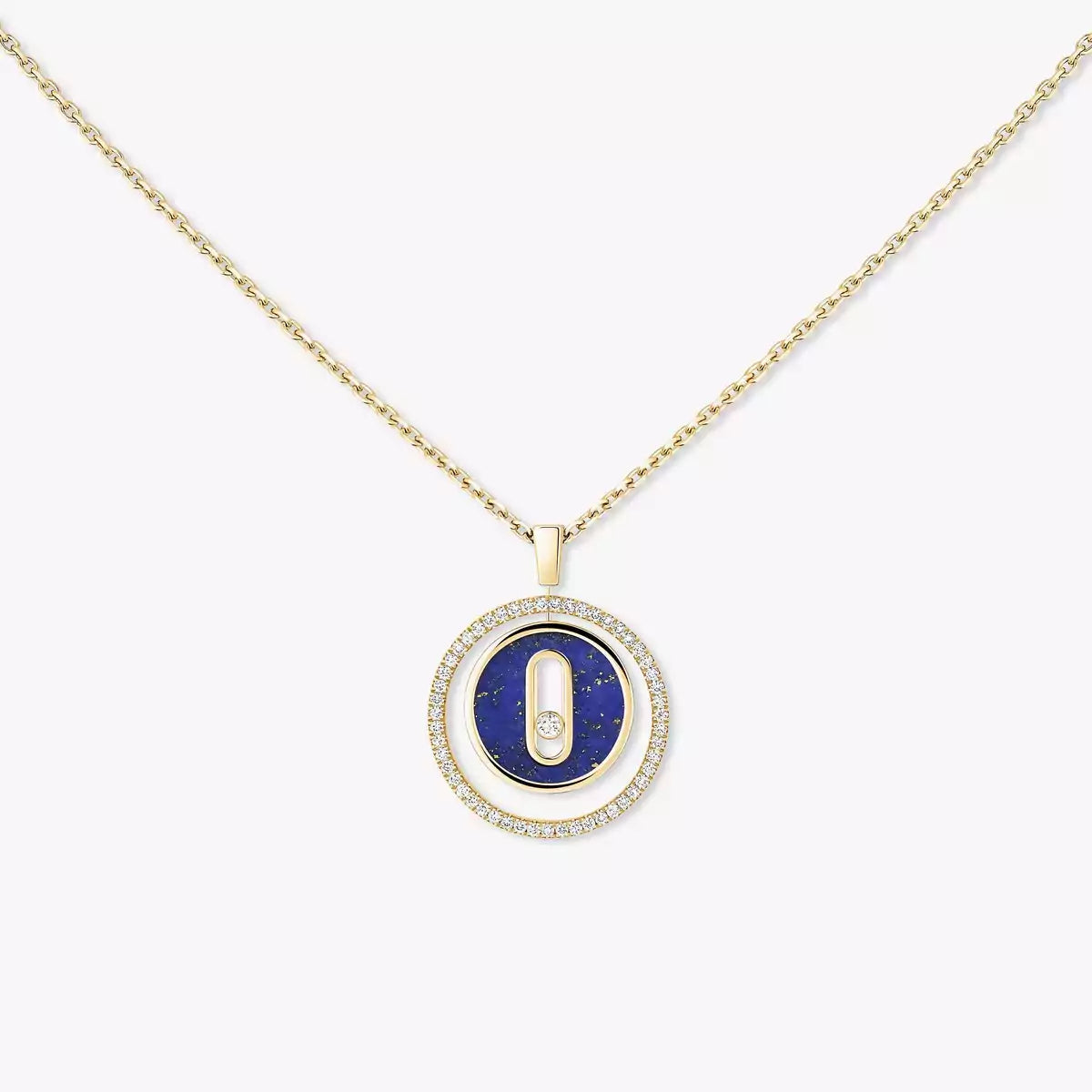 [Clara Jewely]Lucky Move Diamond Necklace in Rose Gold and White Mother-of-Pearl
