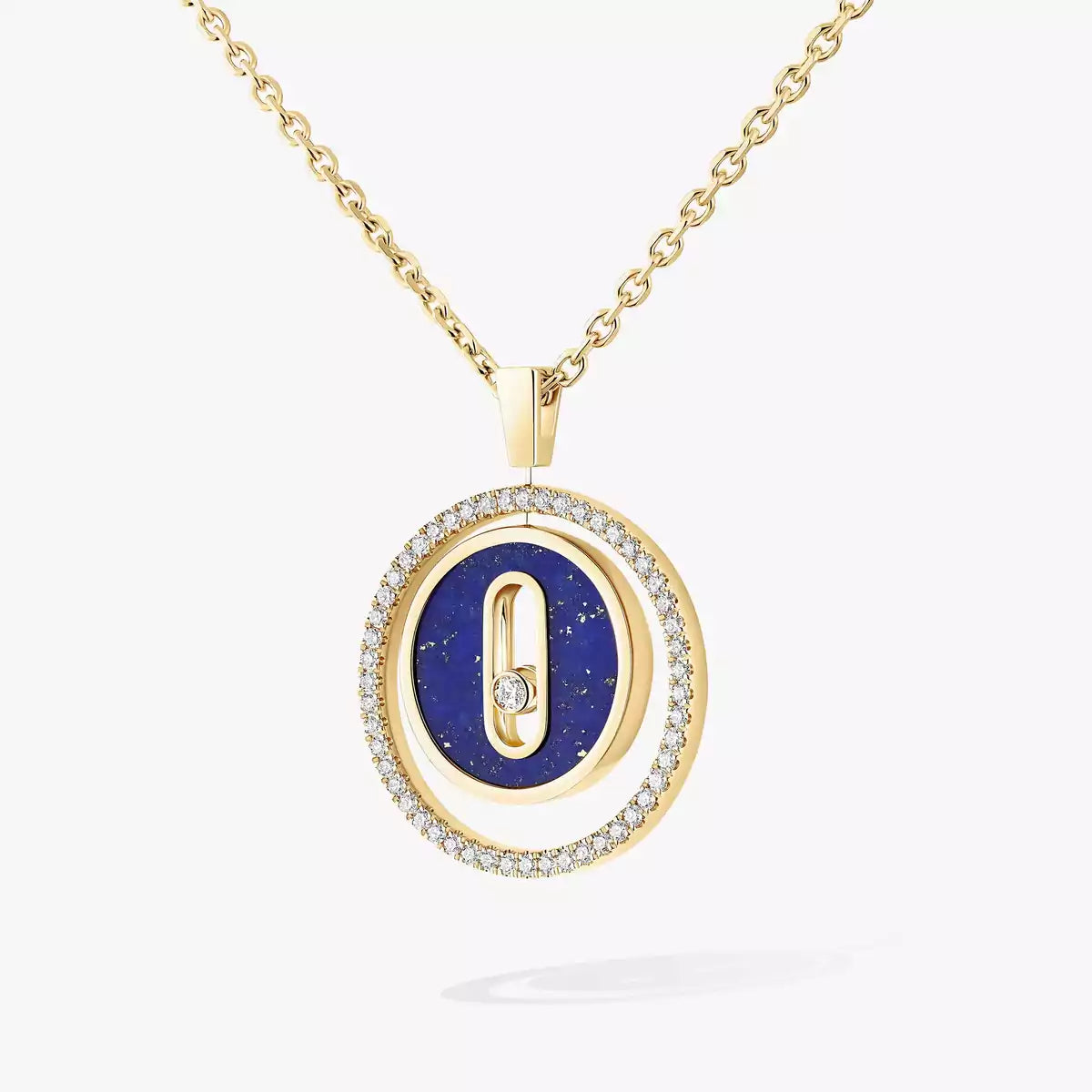 [Clara Jewely]Lucky Move Diamond Necklace in Rose Gold and White Mother-of-Pearl