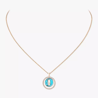 [Clara Jewely]Lucky Move Diamond Necklace in Rose Gold and White Mother-of-Pearl