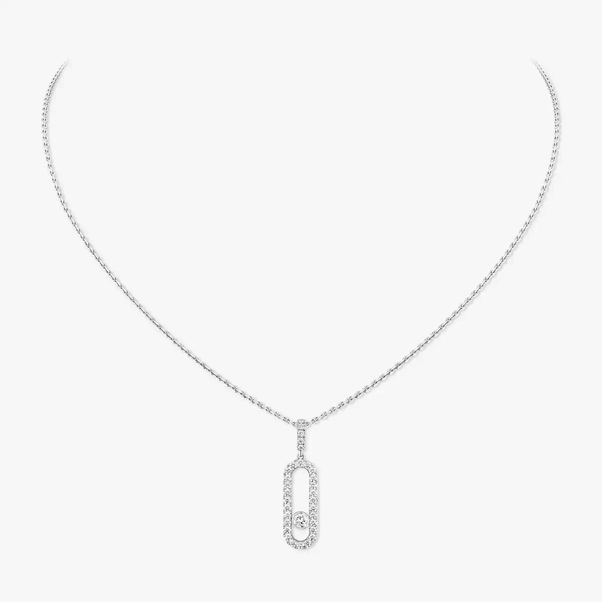 [Clara Jewely]Move Uno Diamond Necklace in Rose Gold