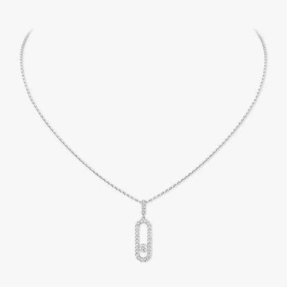 [Clara Jewely]Move Uno Diamond Necklace in Rose Gold