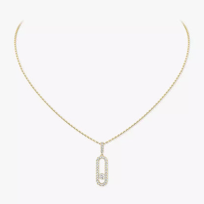 [Clara Jewely]Move Uno Diamond Necklace in Rose Gold