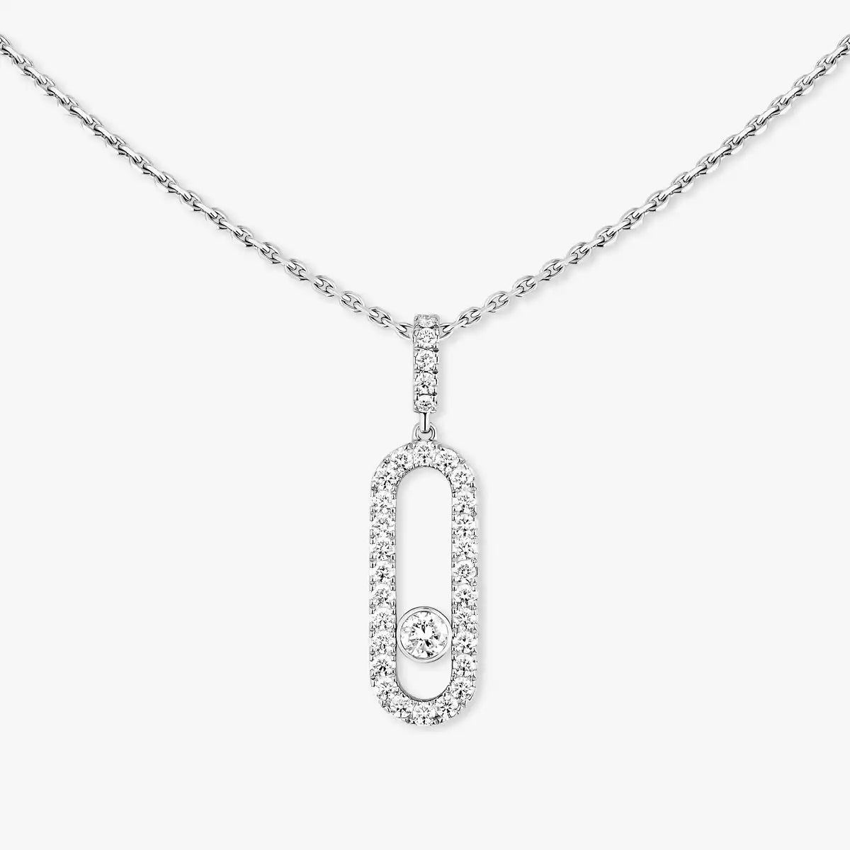 [Clara Jewely]Move Uno Diamond Necklace in Rose Gold