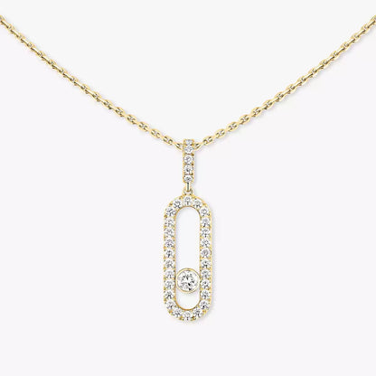 [Clara Jewely]Move Uno Diamond Necklace in Rose Gold