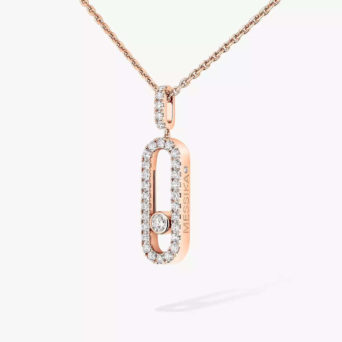 [Clara Jewely]Move Uno Diamond Necklace in Rose Gold