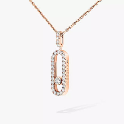 [Clara Jewely]Move Uno Diamond Necklace in Rose Gold