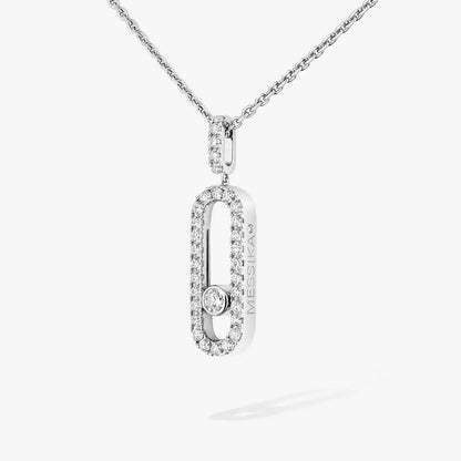 [Clara Jewely]Move Uno Diamond Necklace in Rose Gold