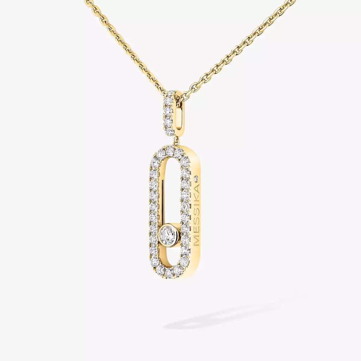 [Clara Jewely]Move Uno Diamond Necklace in Rose Gold