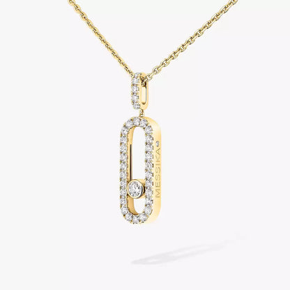 [Clara Jewely]Move Uno Diamond Necklace in Rose Gold