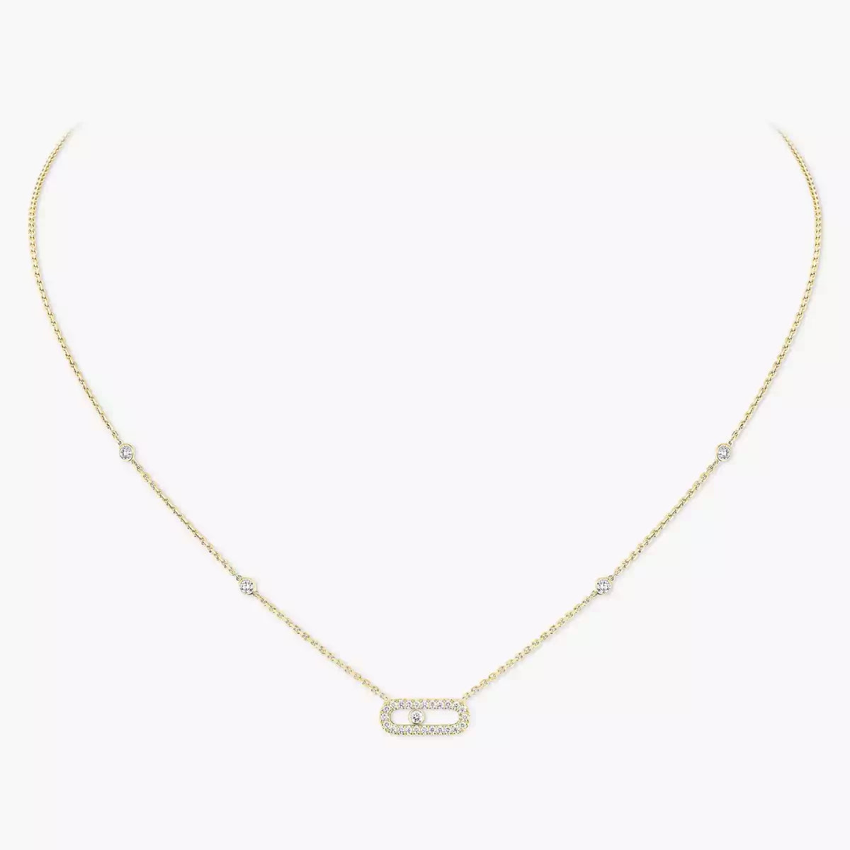 [Clara Jewely]Diamond Necklace Move Uno