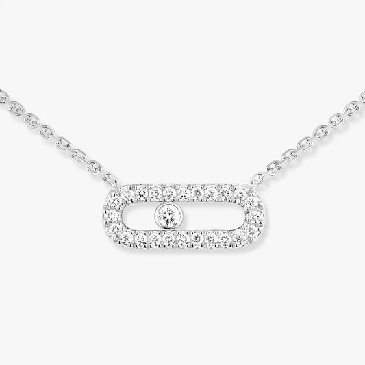 [Clara Jewely]Diamond Necklace Move Uno