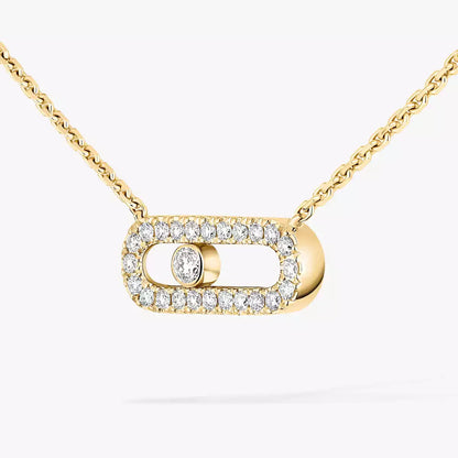 [Clara Jewely]Diamond Necklace Move Uno