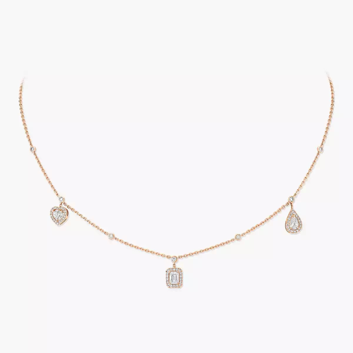 [Clara Jewely]My Twin Diamond Necklace in Silver