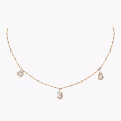 [Clara Jewely]My Twin Diamond Necklace in Silver